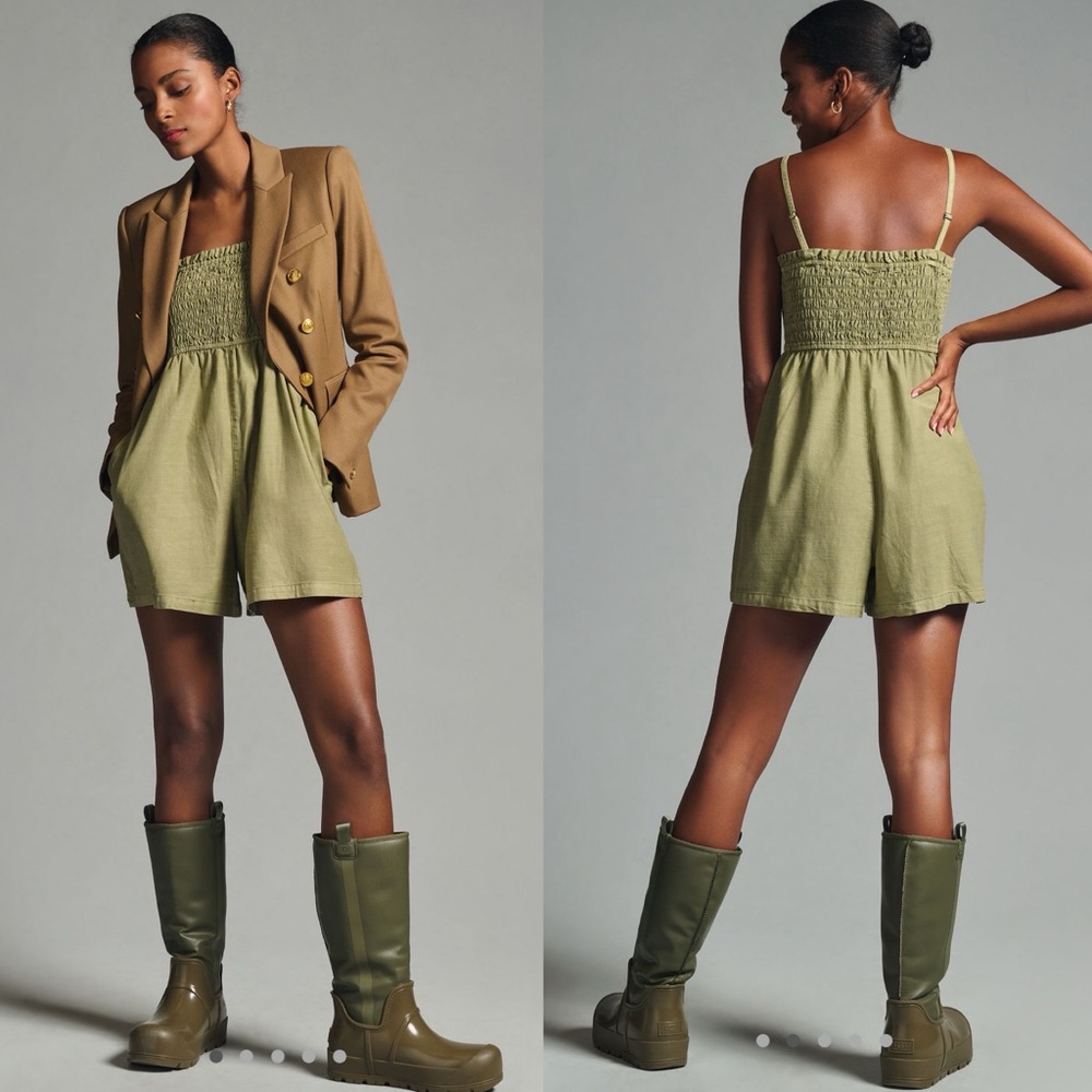 Anthropologie Pilcro Smocked Romper
